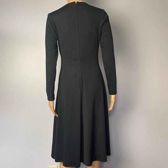 Vintage 70s Minimalistic Black Dress - Picture 2 of 4